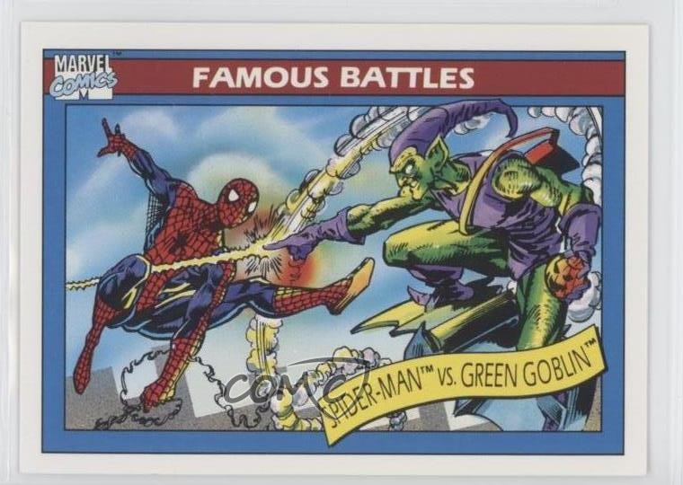 1990 Impel Marvel Universe Battaglie Famose Spider-Man vs Goblin Verde #111 0am1