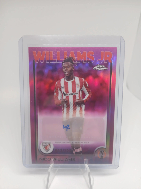 Nico Williams Jr Topps Chrome Auto Numbered / 250