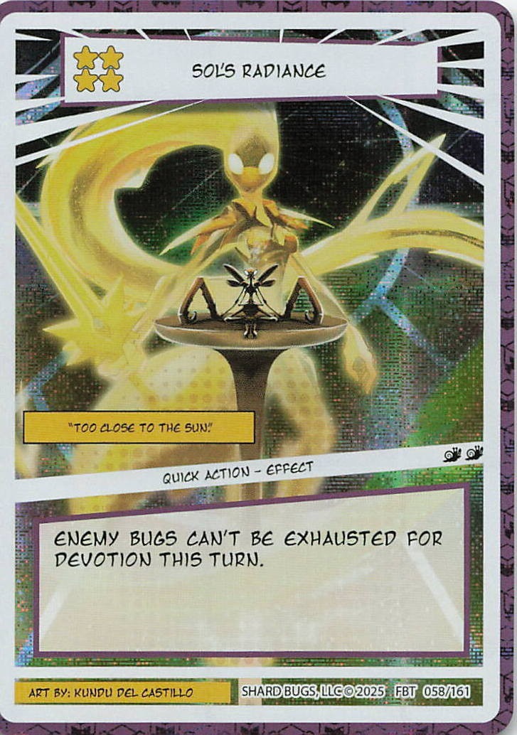 Sol's Radiance - First Bounty - Shard Bugs TCG - Foil