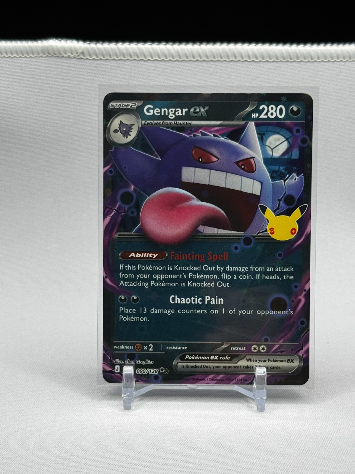 Gengar EX 090/128 Pokemon 30th Anniversary