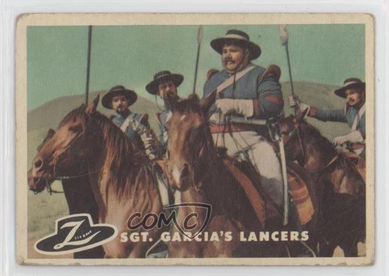 1958 Topps Walt Disney's Zorro Sgt Garcia's Lancers #68 qp4