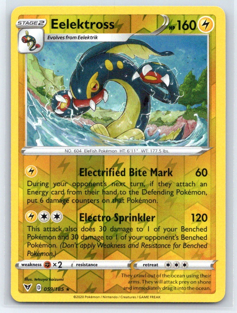 Pokemon Vivid Voltage #059/185 Elettrico Reverse Holo quasi nuovo