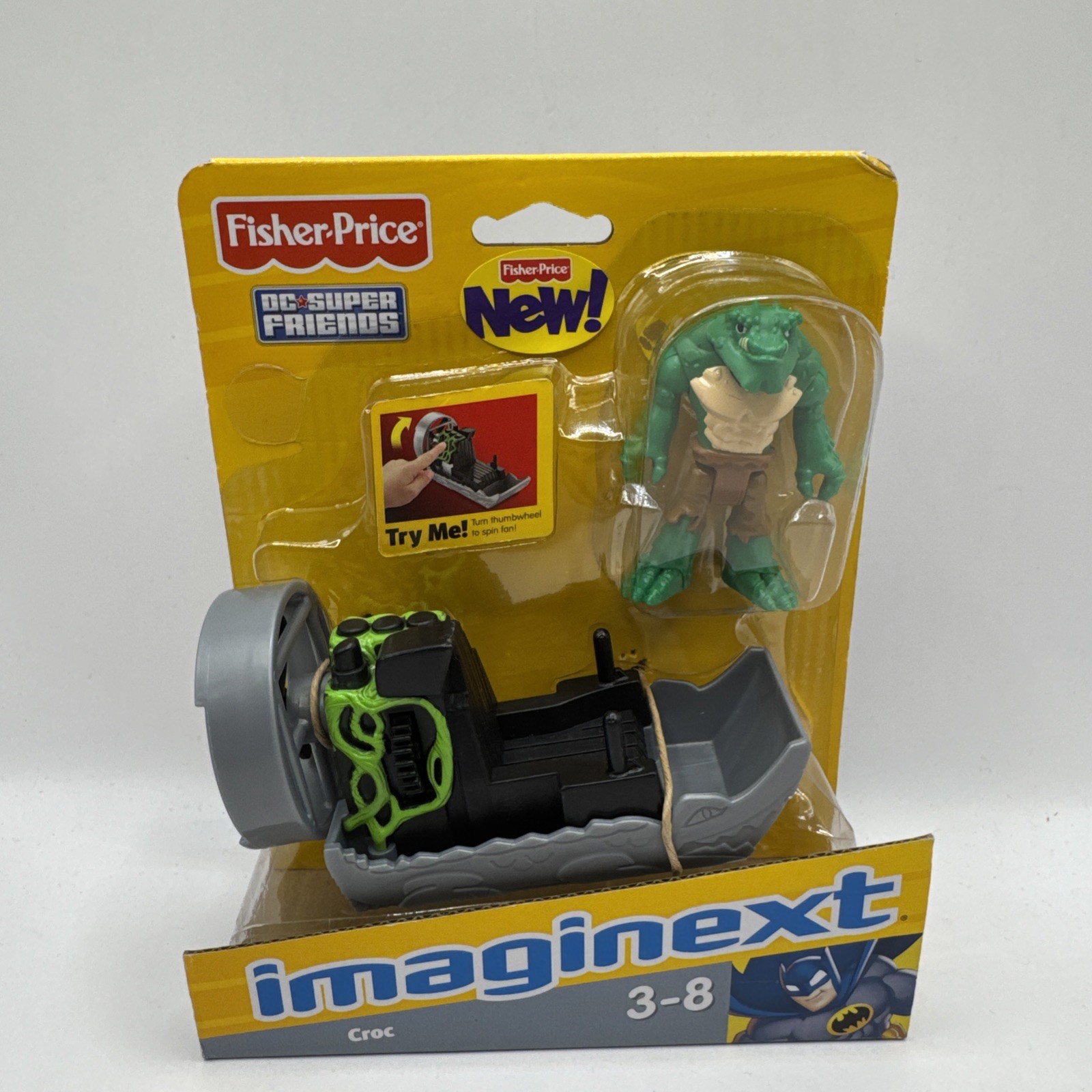Modellino Imaginext Batman DC Super Friends K CROC KILLER CROC SWAMP BOAT