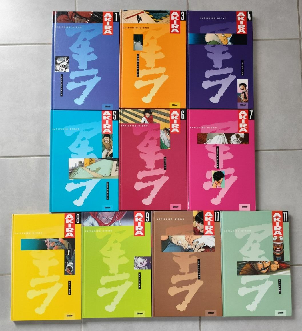 Akira lot de 10 tomes bande dessinée manga bande dessinée manga Glénat