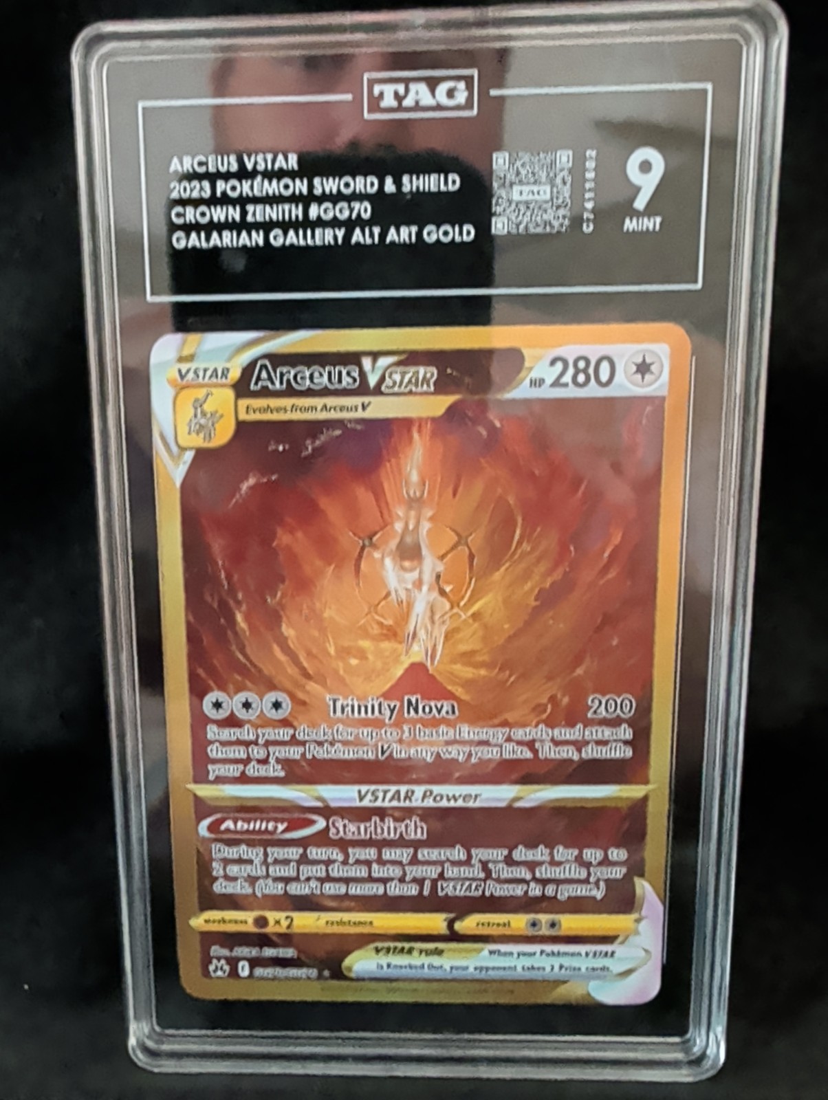 Pokemon TCG 2023 Corona Zenith Galleria Galariana Arceus VSTAR GG70 TAG 9