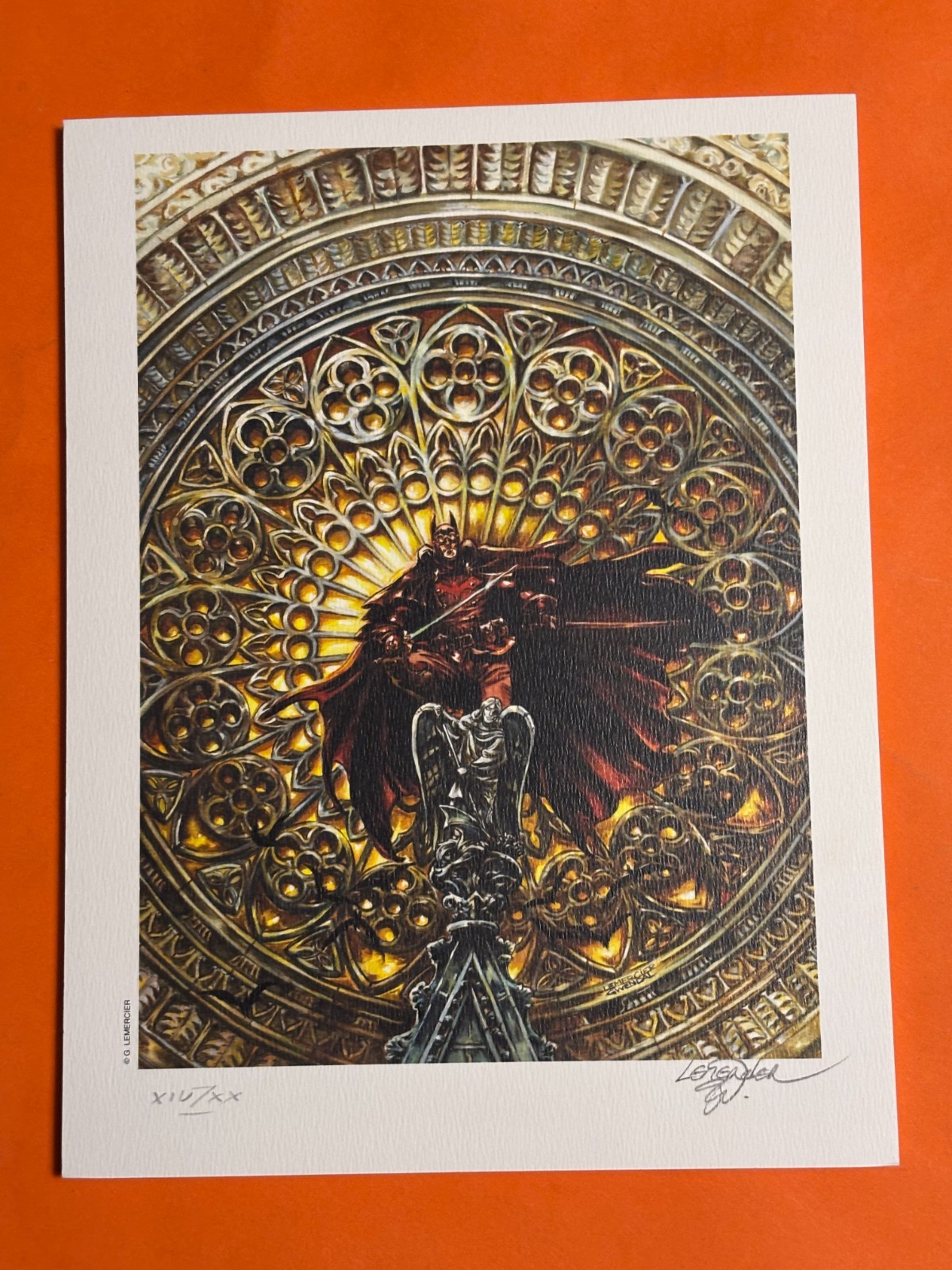 LEMERCIER EX LIBRIS SIGNE BATMAN 19 X 25 TONNERRE DE BULLES  NEUF