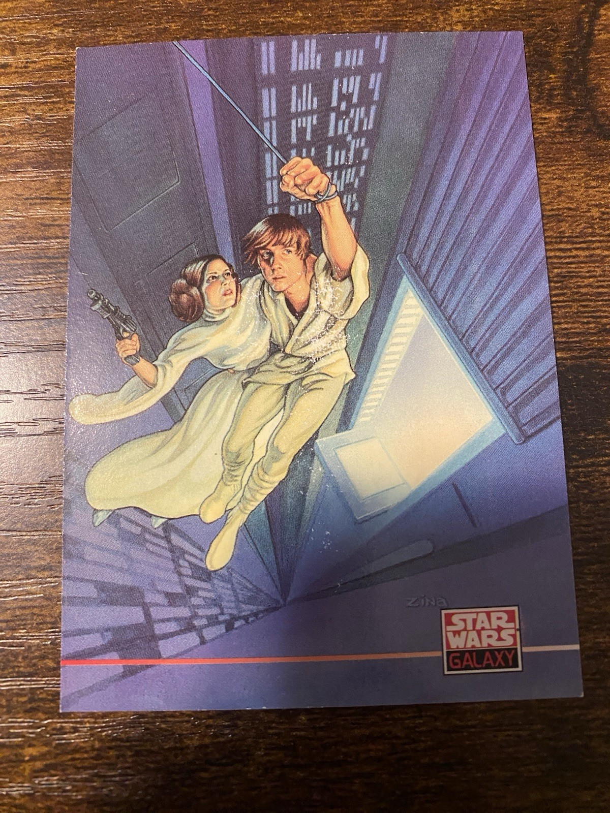 Carta Topps Star Wars Galaxy Series 2 1994 # 264 Zina Saunders New Visions 2