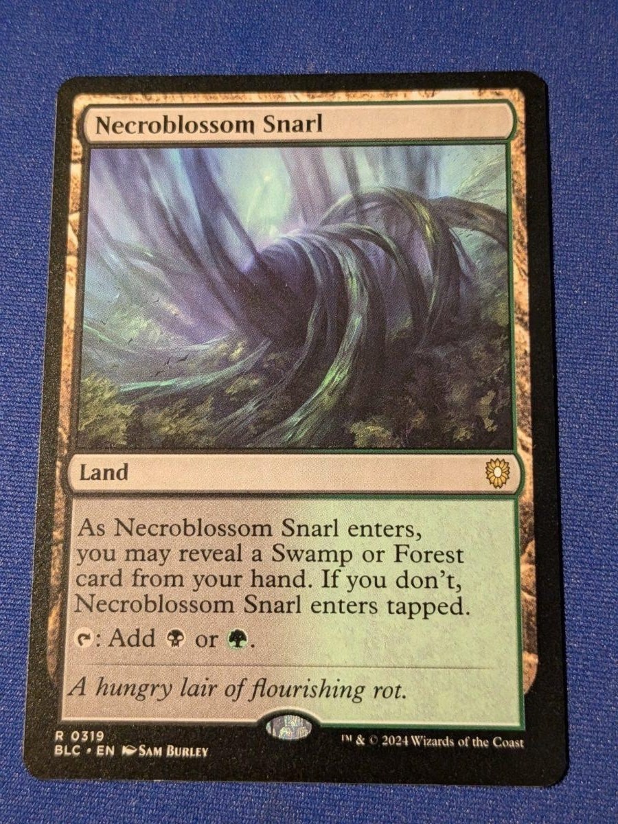 Necroblossom Snarl Bloomburrow Commander #319 quasi nuovo MTG