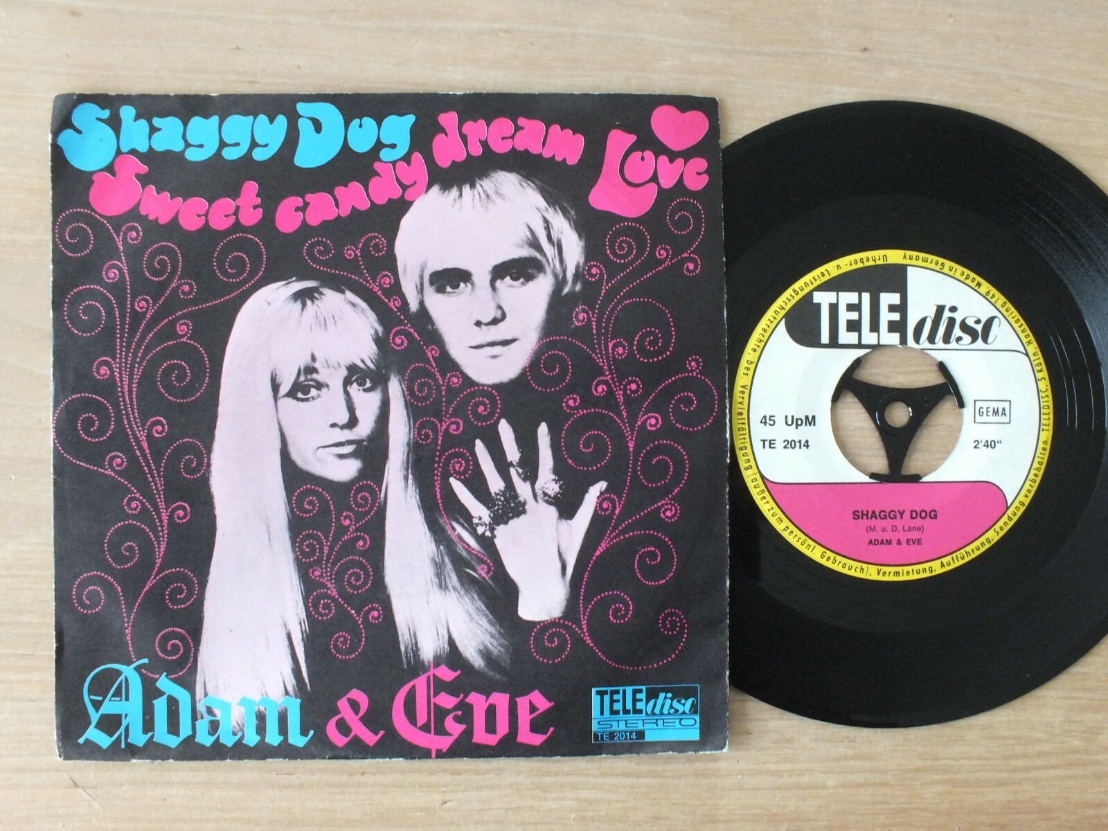 Adam & Eve - Shaggy Dog / Sweet Candy Dream Love    1968   7" Single  Vinyl  vg+