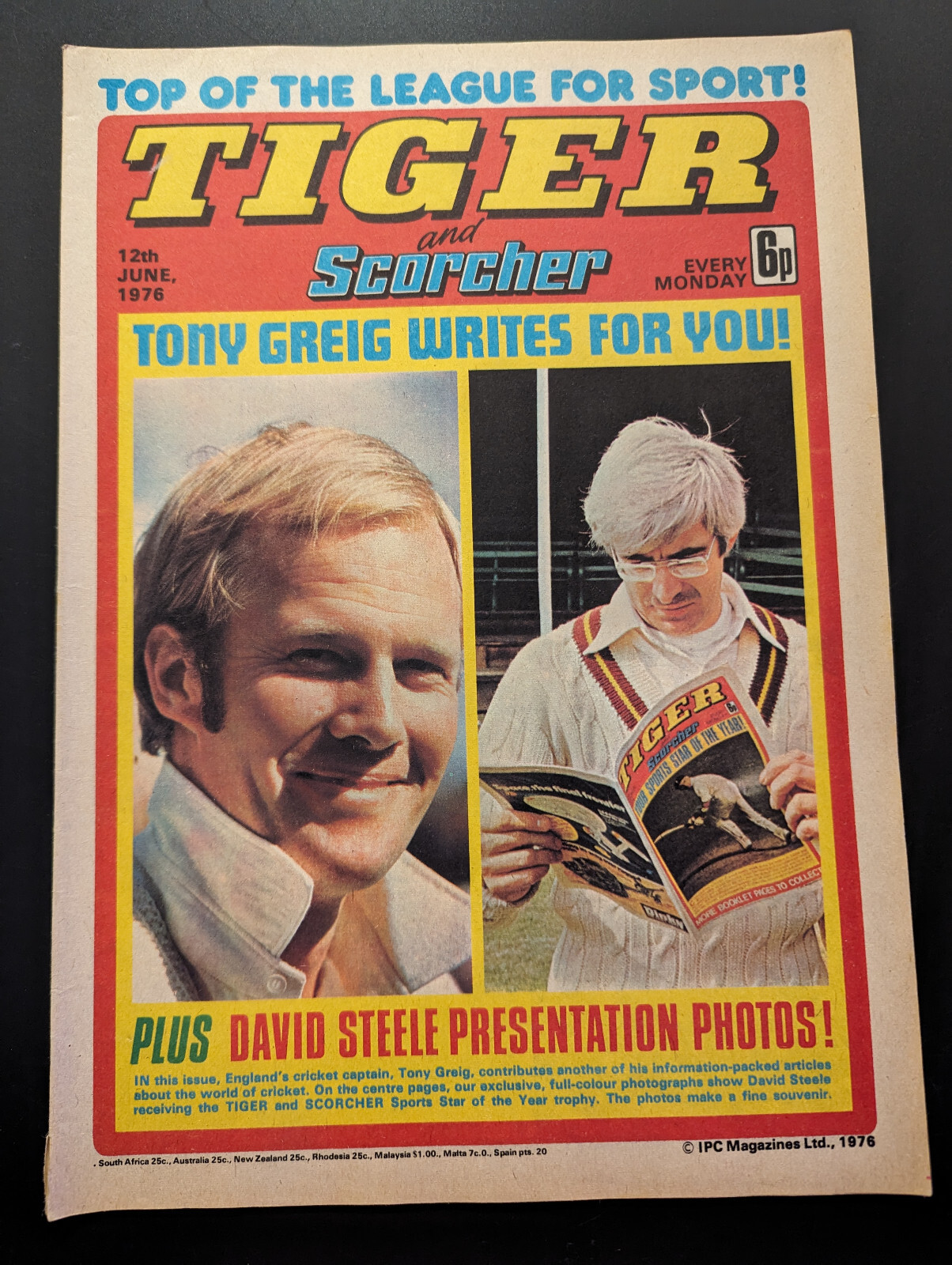 Tiger and Scorcher Comic 12th June 1976.