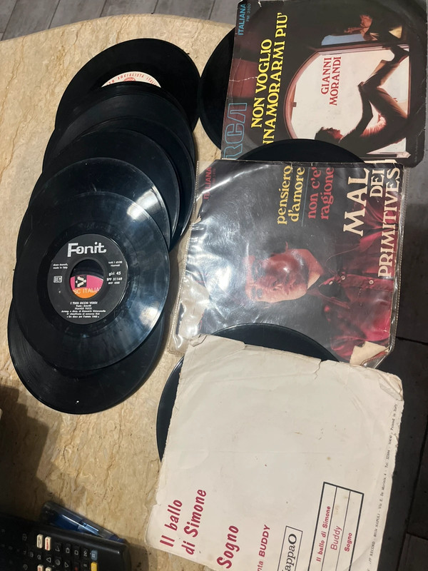 blocco di 16 dischi per vinile 45 giri
