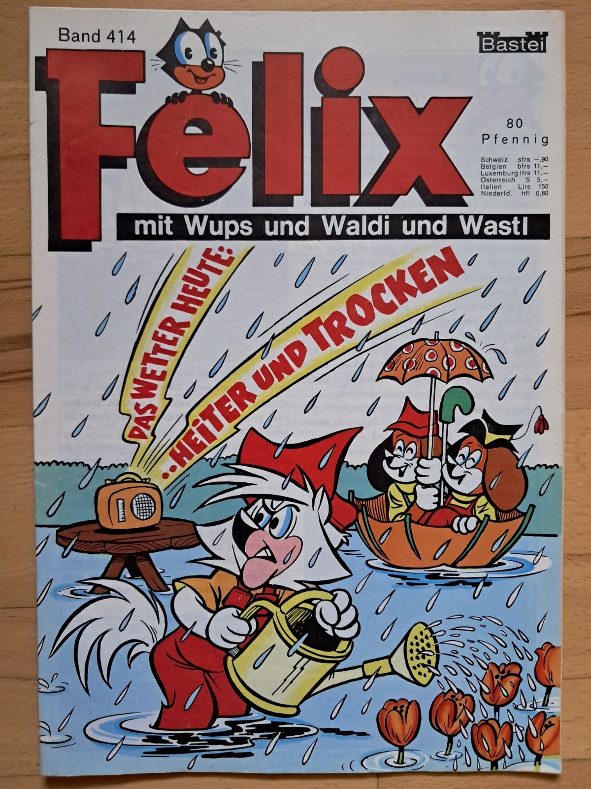 Felix n.414 con Wups e Waldi e Wastl - BASTEI FUMETTI TOP Z1