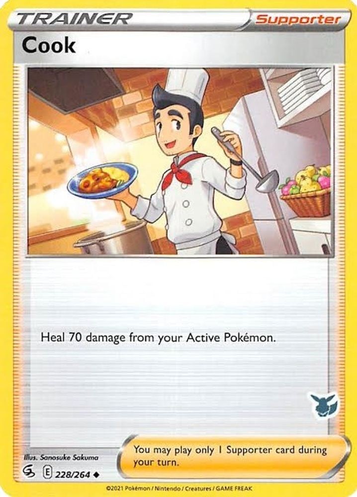 Cook (Eevee timbrato) 228/264 Battle Academy 2022 Pokemon quasi nuovo SANOSUKE SAKUMA