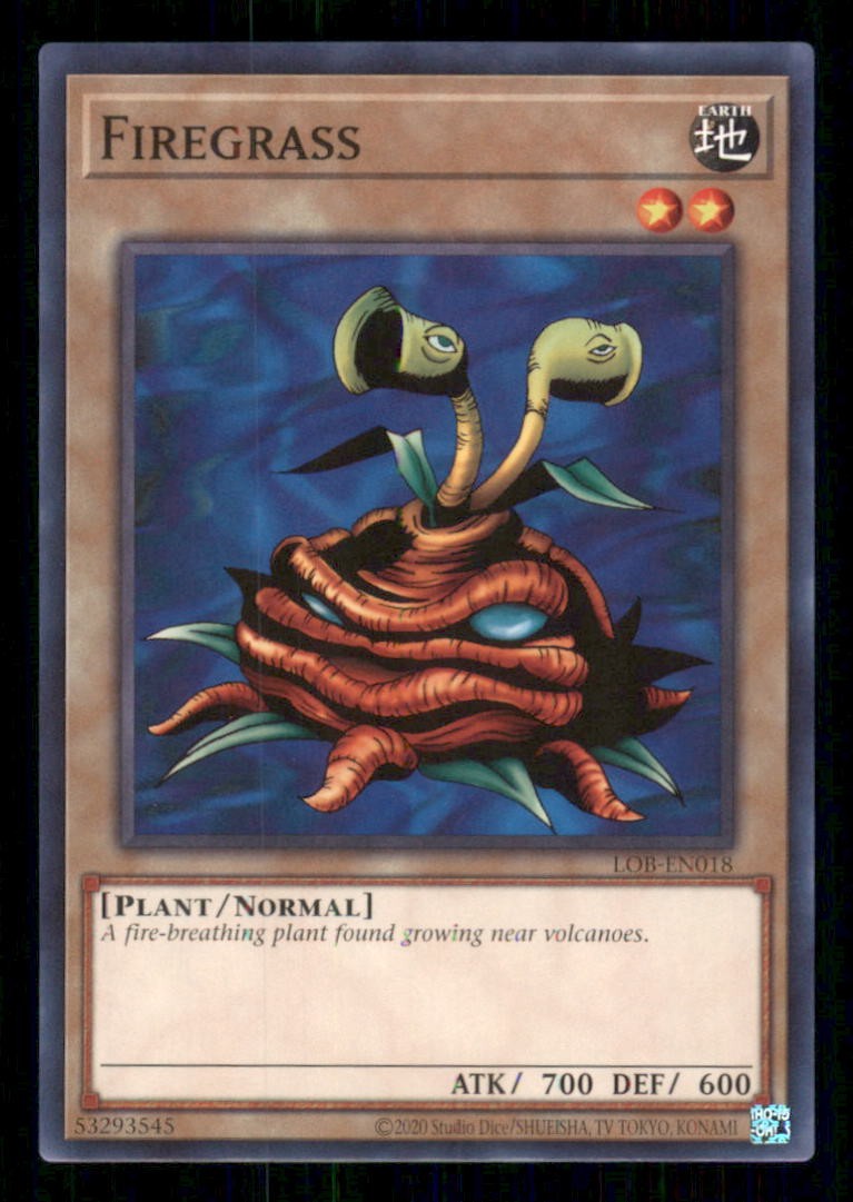 Firegrass LOB-EN018 (Edizione 25° Anniversario) Yu-Gi-Oh Unlimited NM
