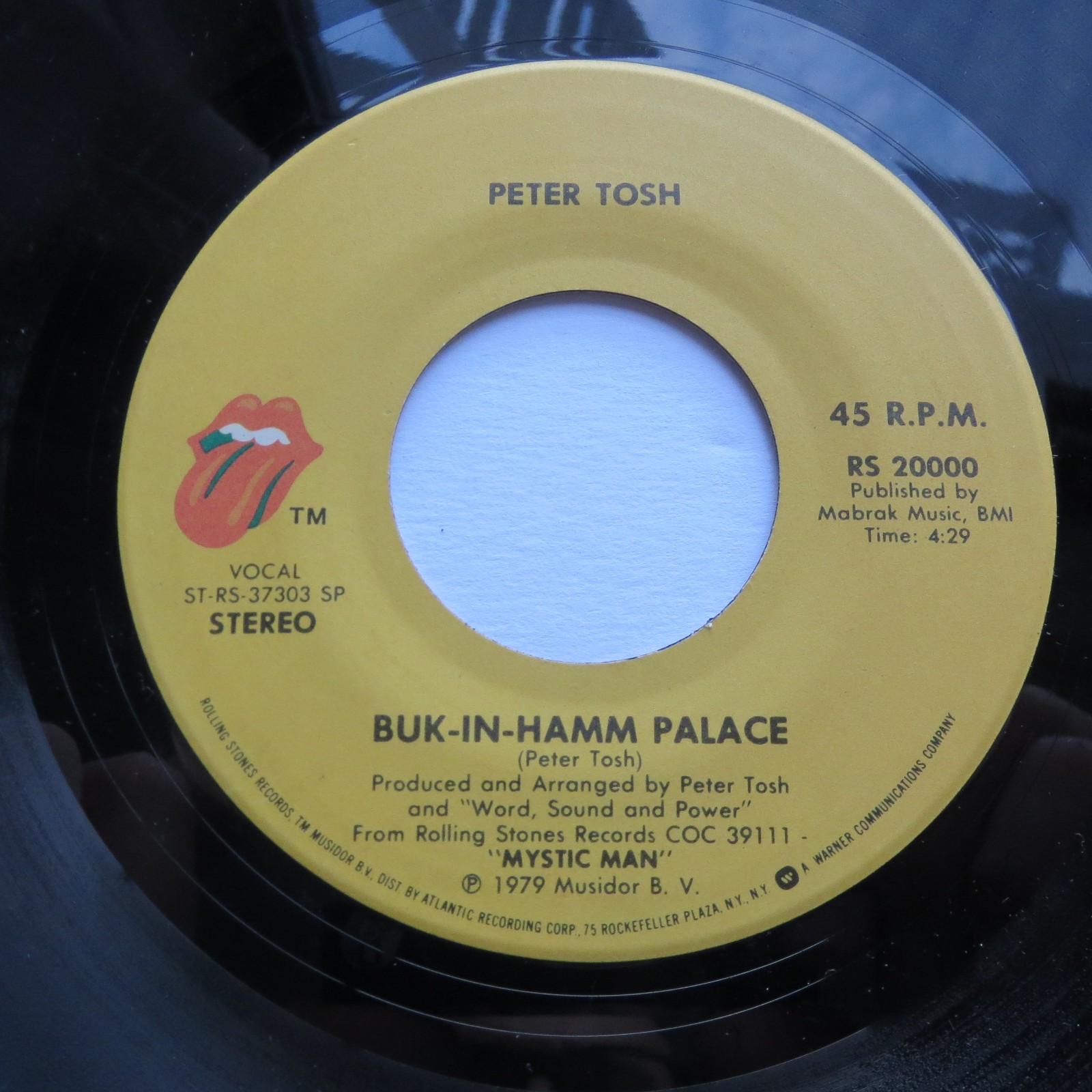 Peter Tosh - Buk-In-Hamm Palace Recruiting Soldiers 7” 45 Record Vinyl LP