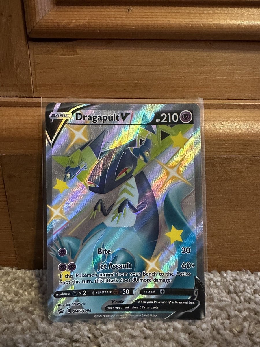 Dragapult v SWSH096 Shining Fates Black Star Promo Full Art NM