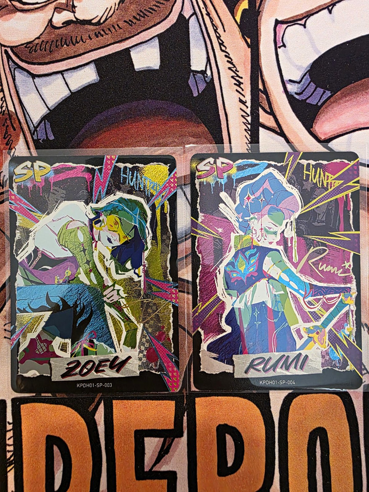 Lotto di 2 carte Kpop Demon Hunters SP Zoey & Rumi KPDH01-SP-003/004 e BULK
