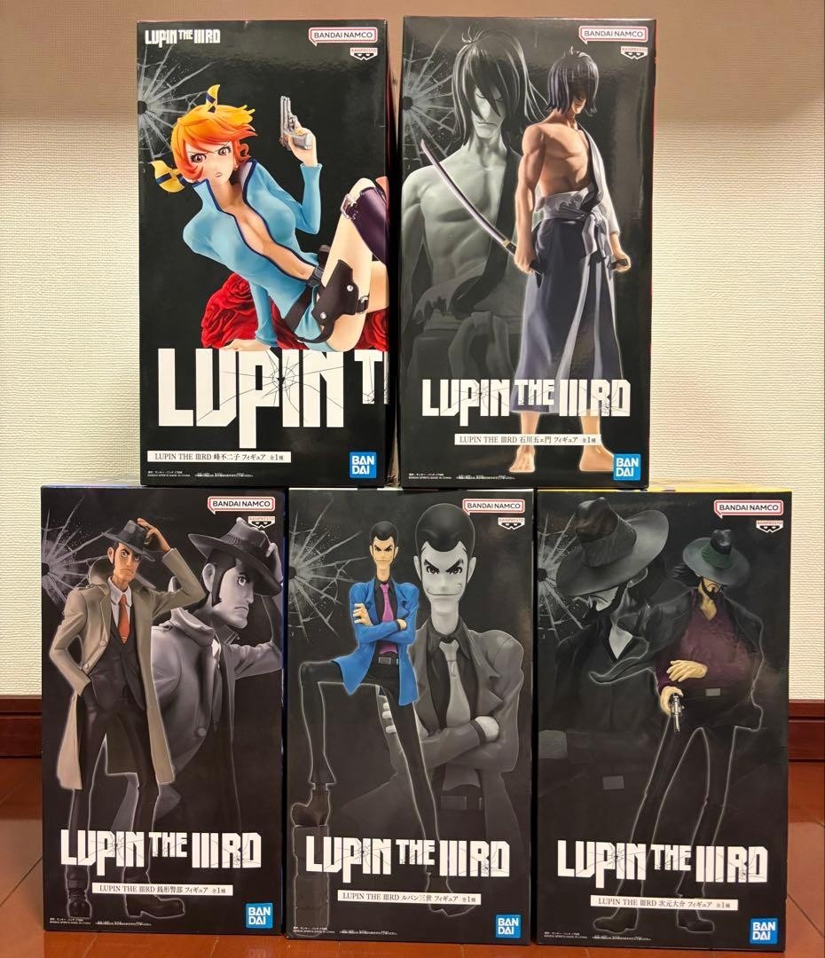 LUPIN THE IIIRD Lupin Jigen Fujiko Zenigata Goemon Figure Set di 5 Banpresto