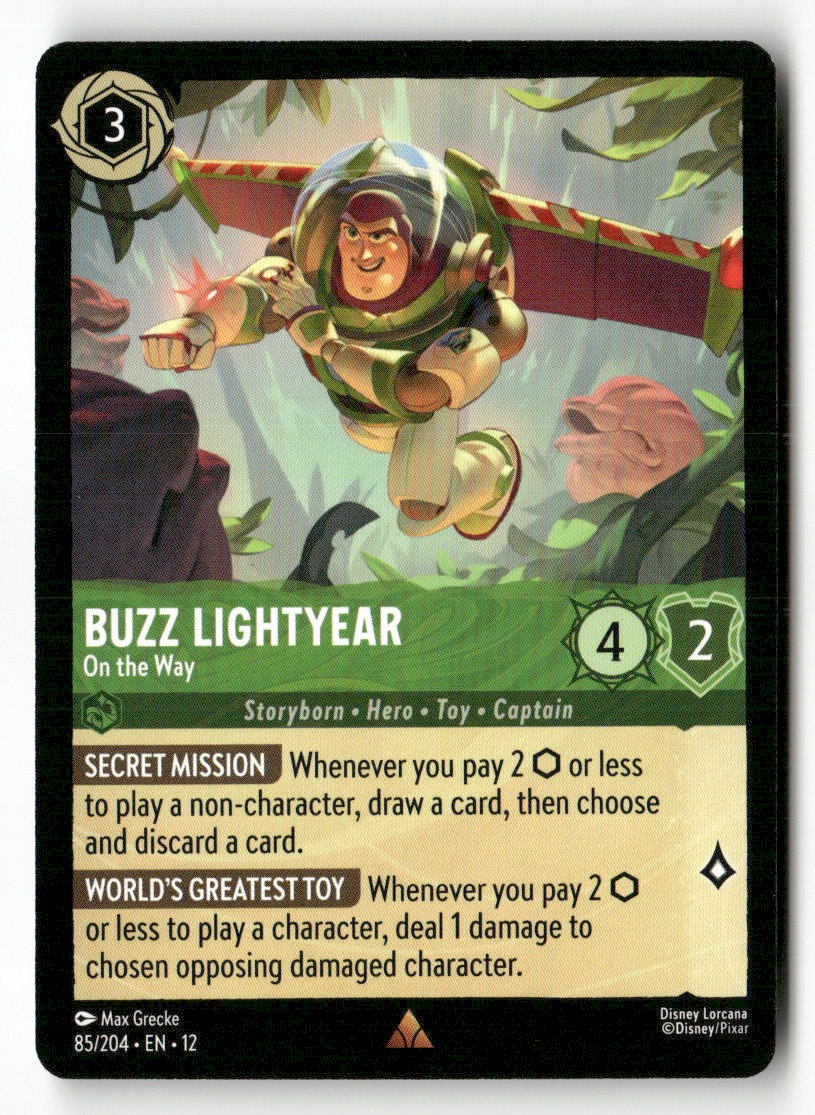 Buzz Lightyear - On the Way 85/204 Raro Selvaggio Sconosciuto Lorcana Near Mint