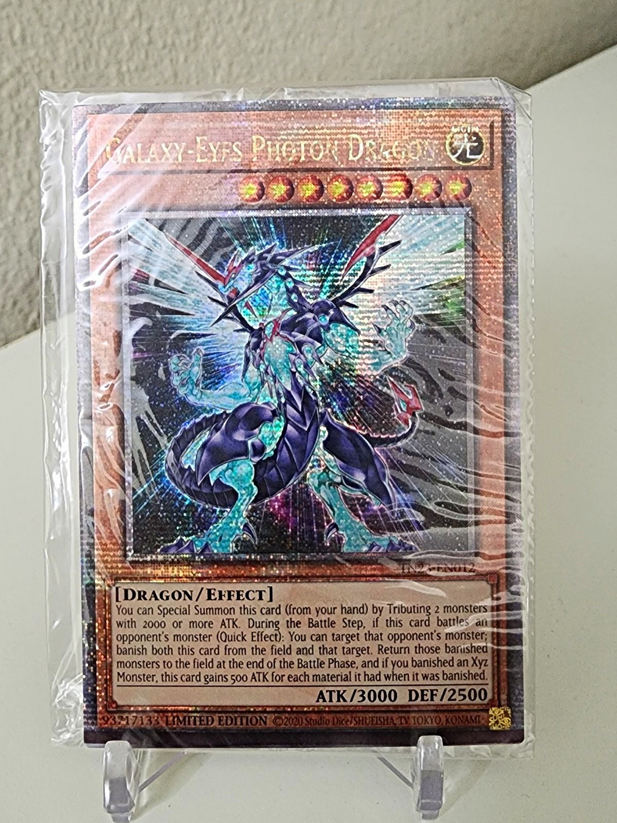 MISPRINT Yu-Gi-Oh! Galaxy-Eyes Photon Dragon TN23-EN012 QCR Limited Ed EN