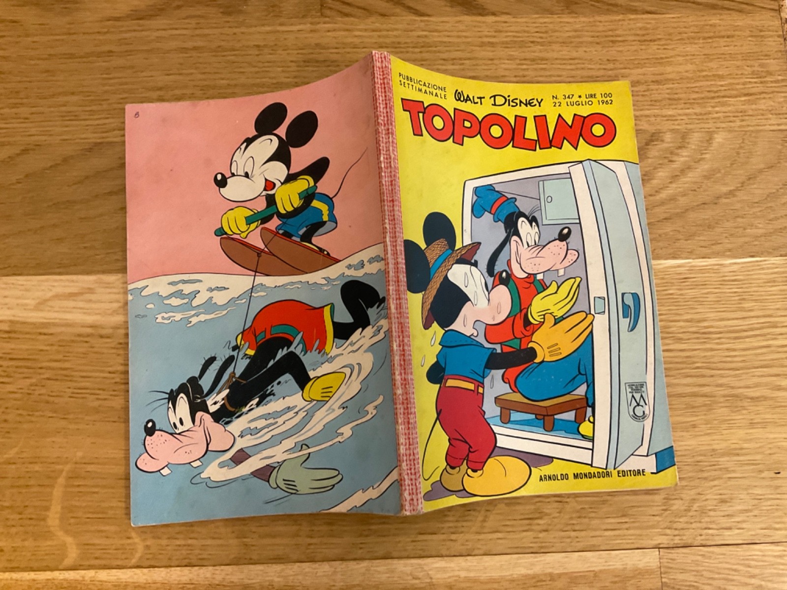 TOPOLINO LIBRETTO N.347 MONDADORI DISNEY 1962 NO BOLLINO, SI FIGURINE,