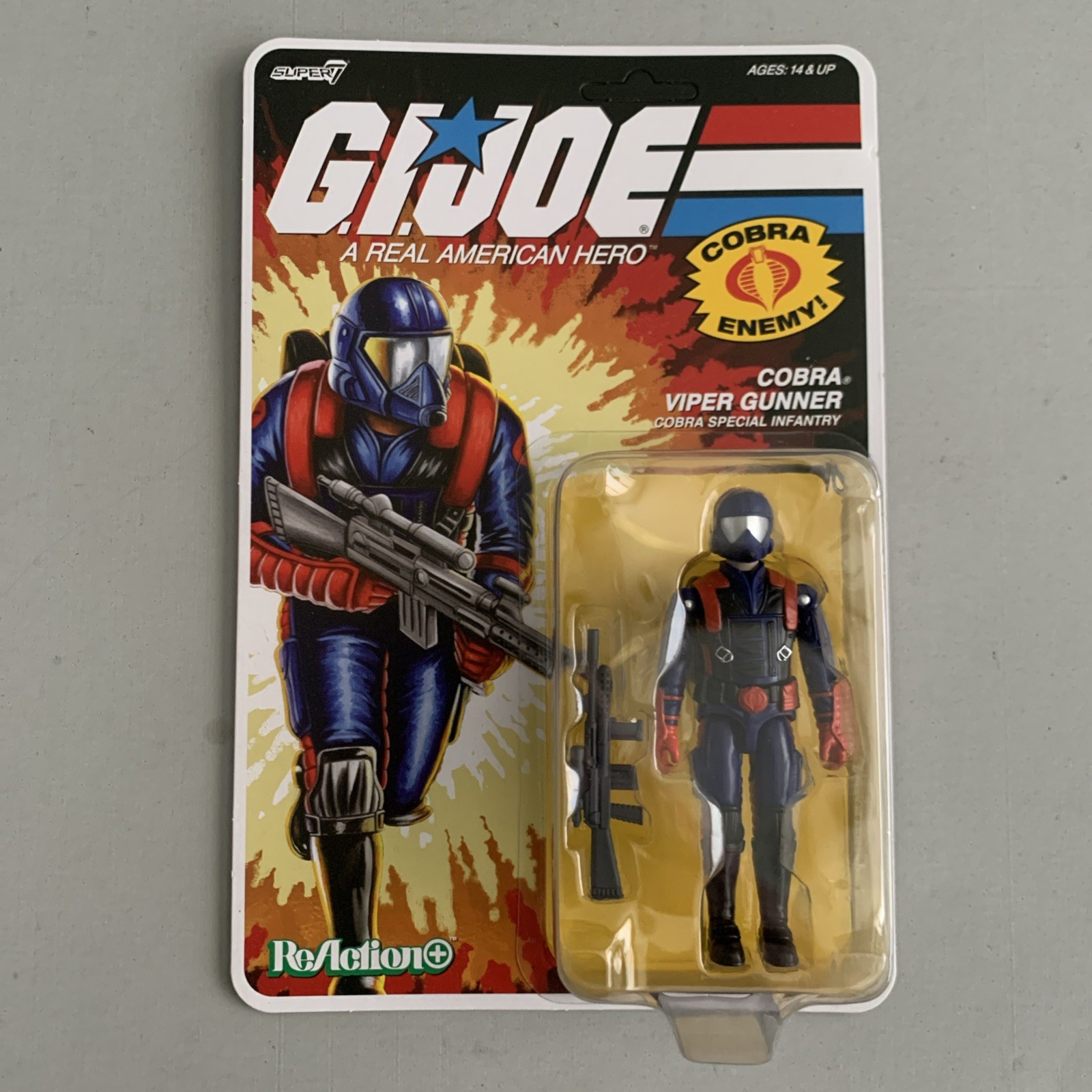 GI Joe Viper Gunner Cobra Super 7 Reaction + 3 3/4 O-Ring personaggio 2026