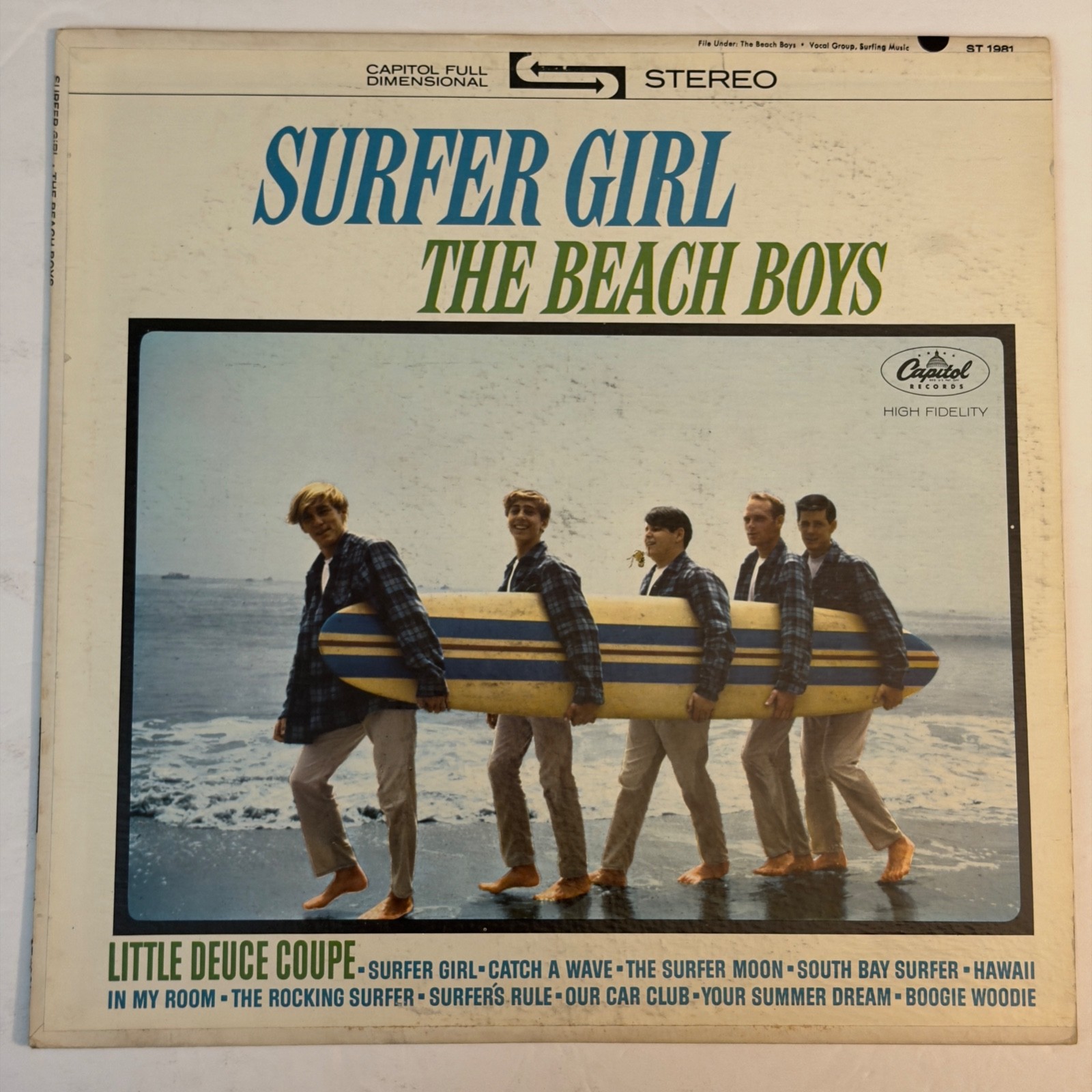 The Beach Boys~Surfer Girl~Capitol Stereo Vinyl~Rainbow Label~Surf Rock