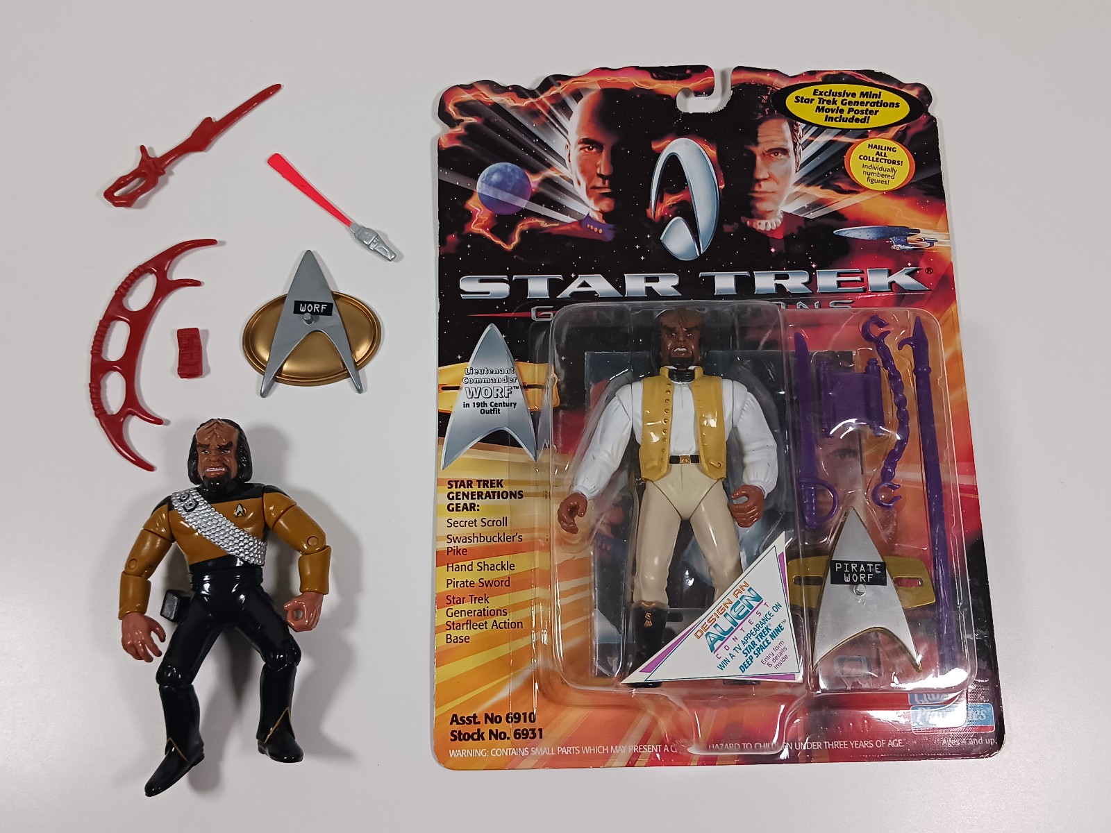 Figurine Star Trek Worf XIX secolo generazioni 1994 e la prossima generazione 1992
