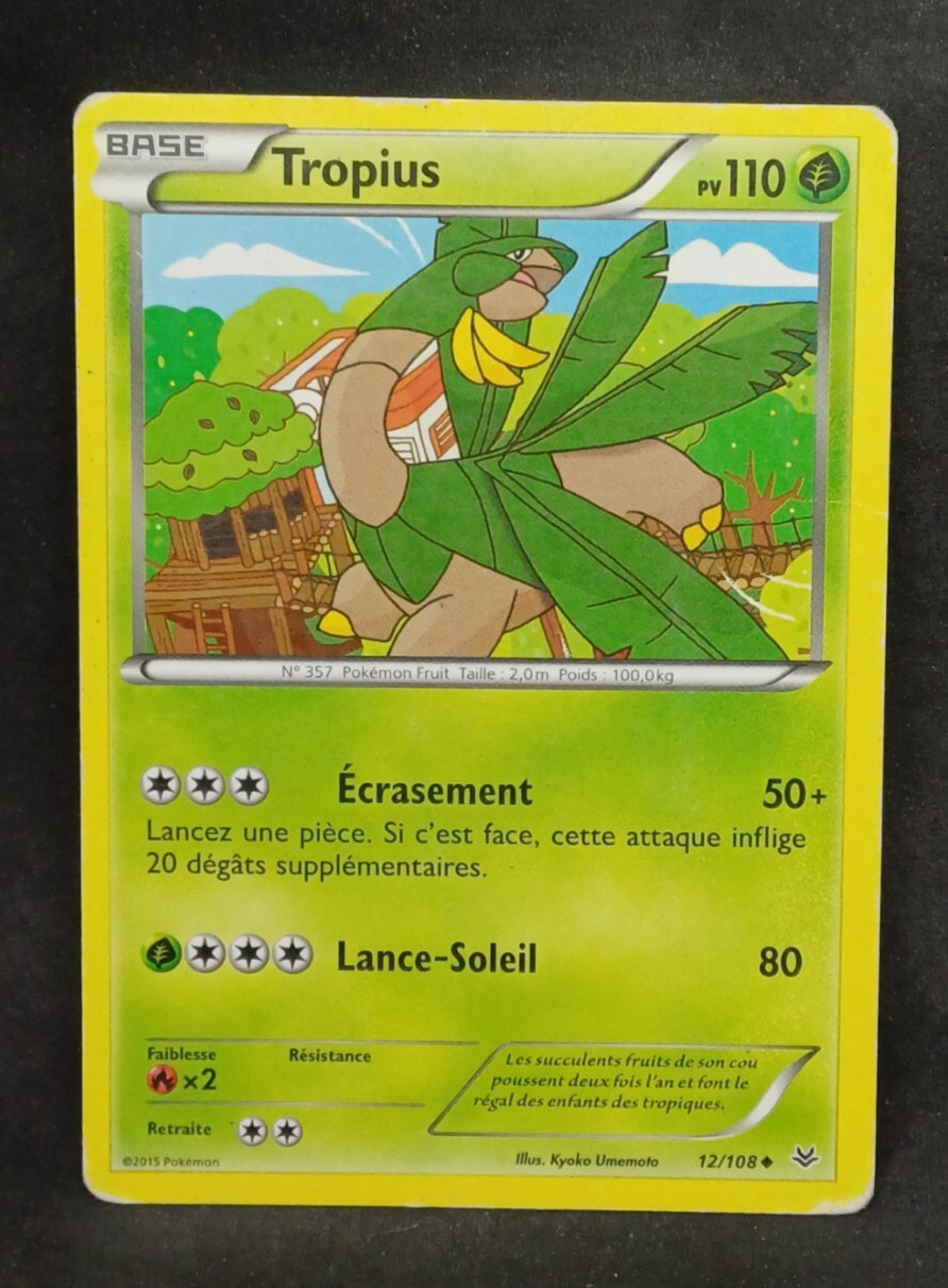 MAPPA POKEMON FRANCESE TROPIUS 12/108 XY CIELO RUGGENTE 