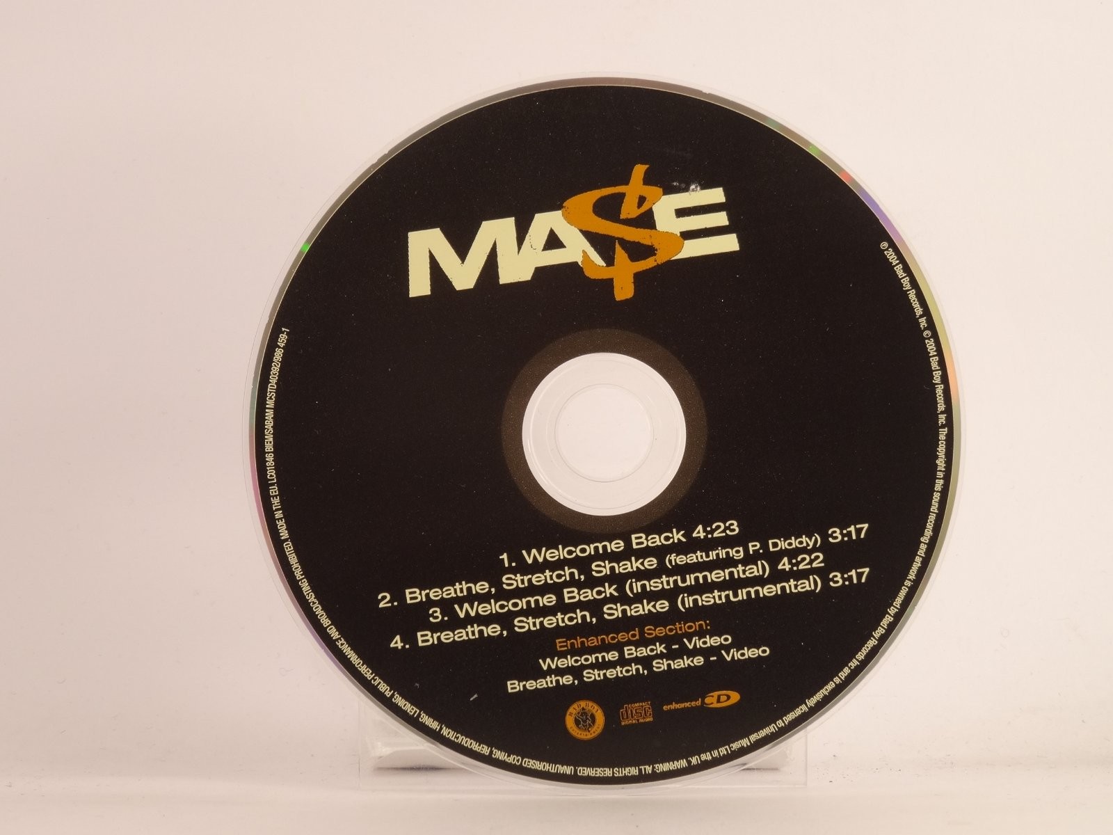 MASE WELCOME BACK/BREATHE STRETCH SHAKE (X12) 4 Track CD Single including Plasti