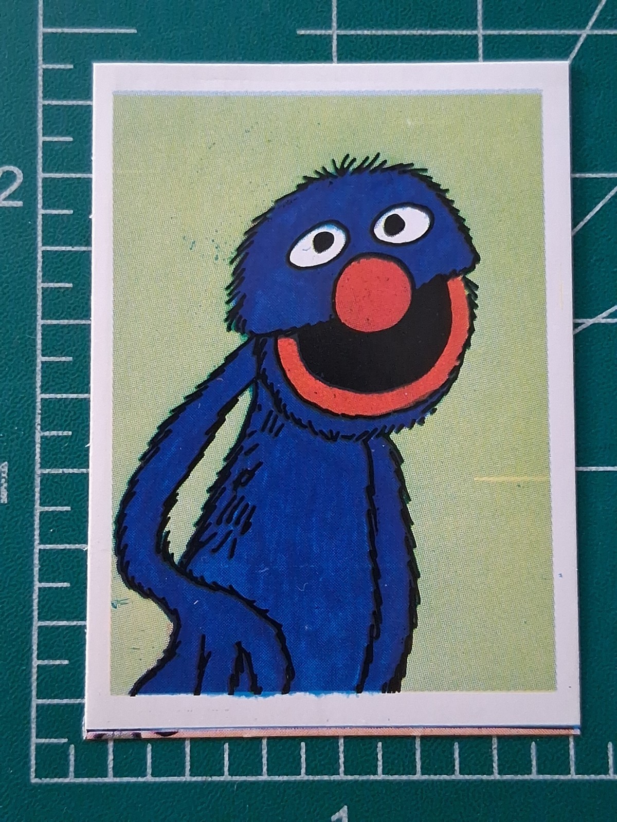 1978 SESAME STREET AMERICANA STICKER CARD Henson #14 GROVER  ROOKIE