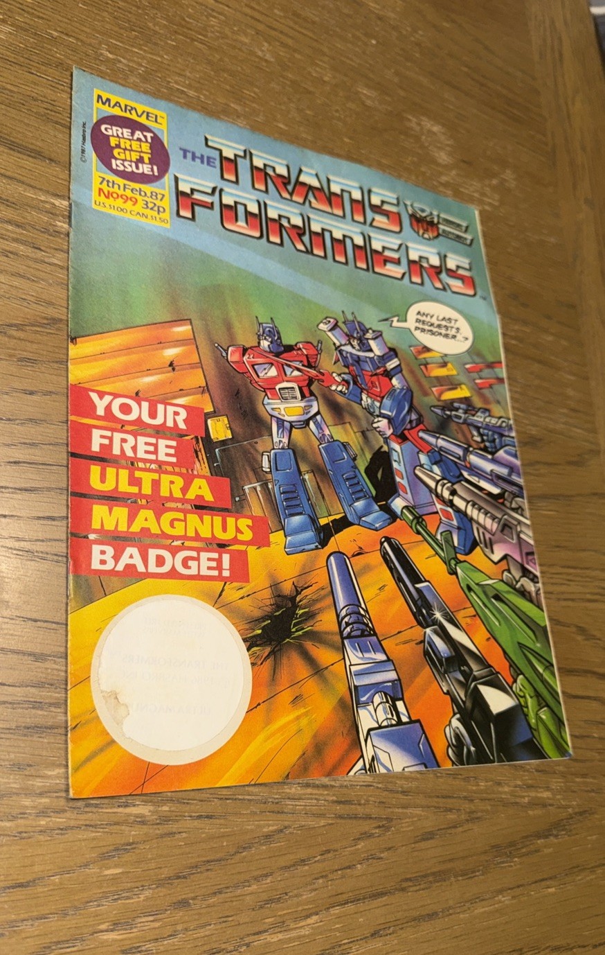 TRANSFORMERS #99 7TH FEBRUARY 1987 MARVEL BRITISH COMIC ^