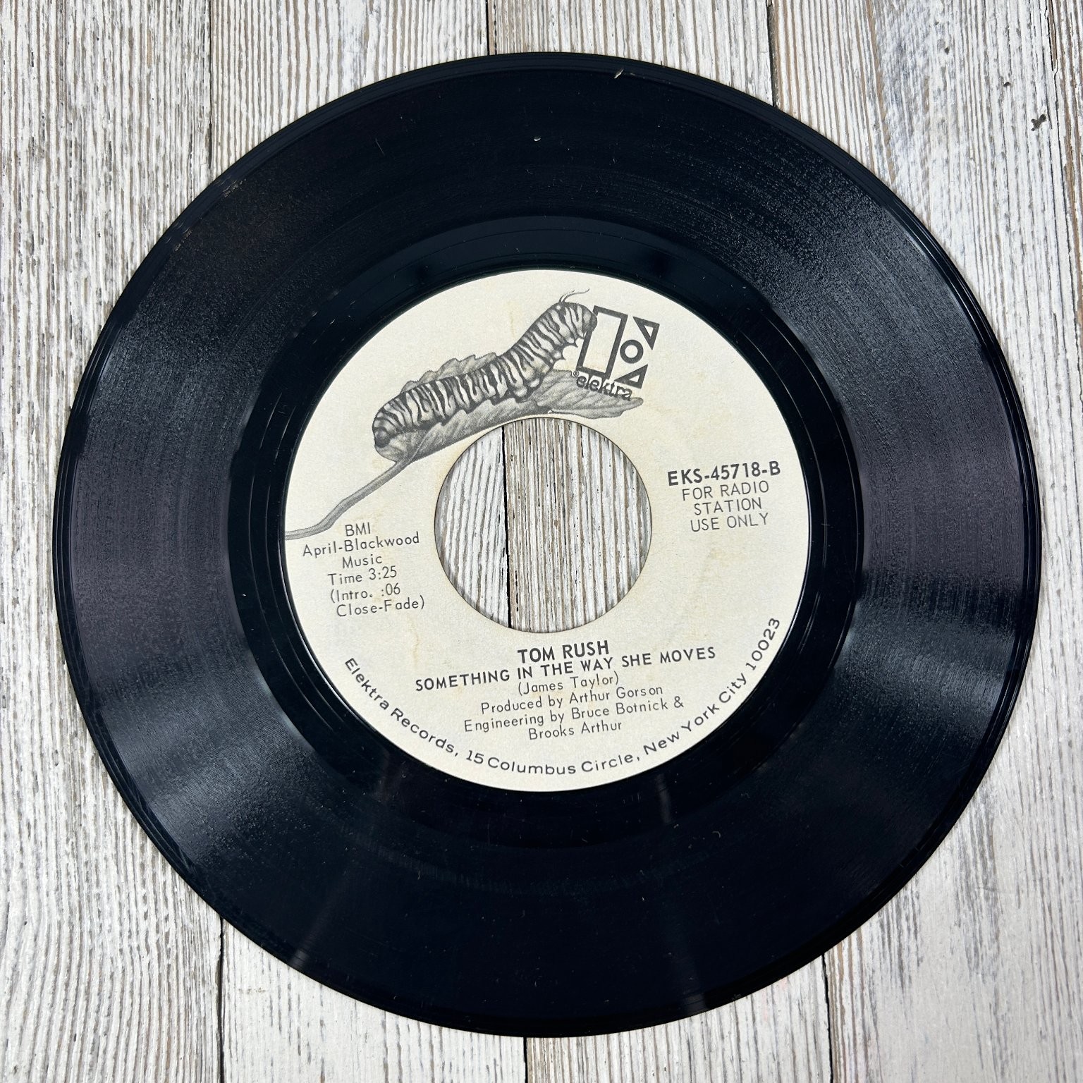 Tom Rush - Who Do You Love 7" Single 1972 Promo Elektra Folk Rock 45 RPM