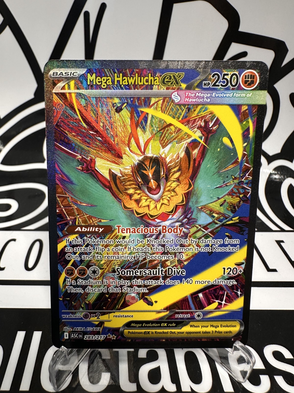 Mega Hawlucha ex #283 Pokemon Ascended Heroes SIR NM