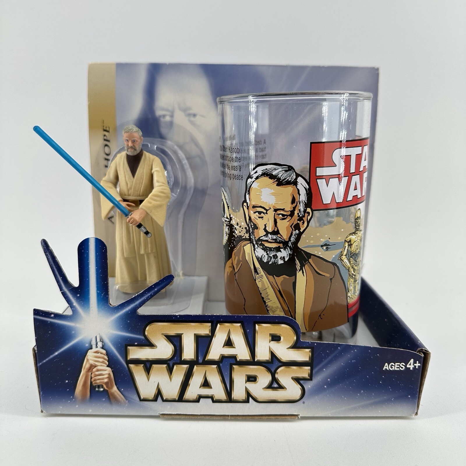 Hasbro Star Wars Obi-Wan Kenobi Cup & Figure Set 2003 Una Nuova Speranza 32147 Vintage