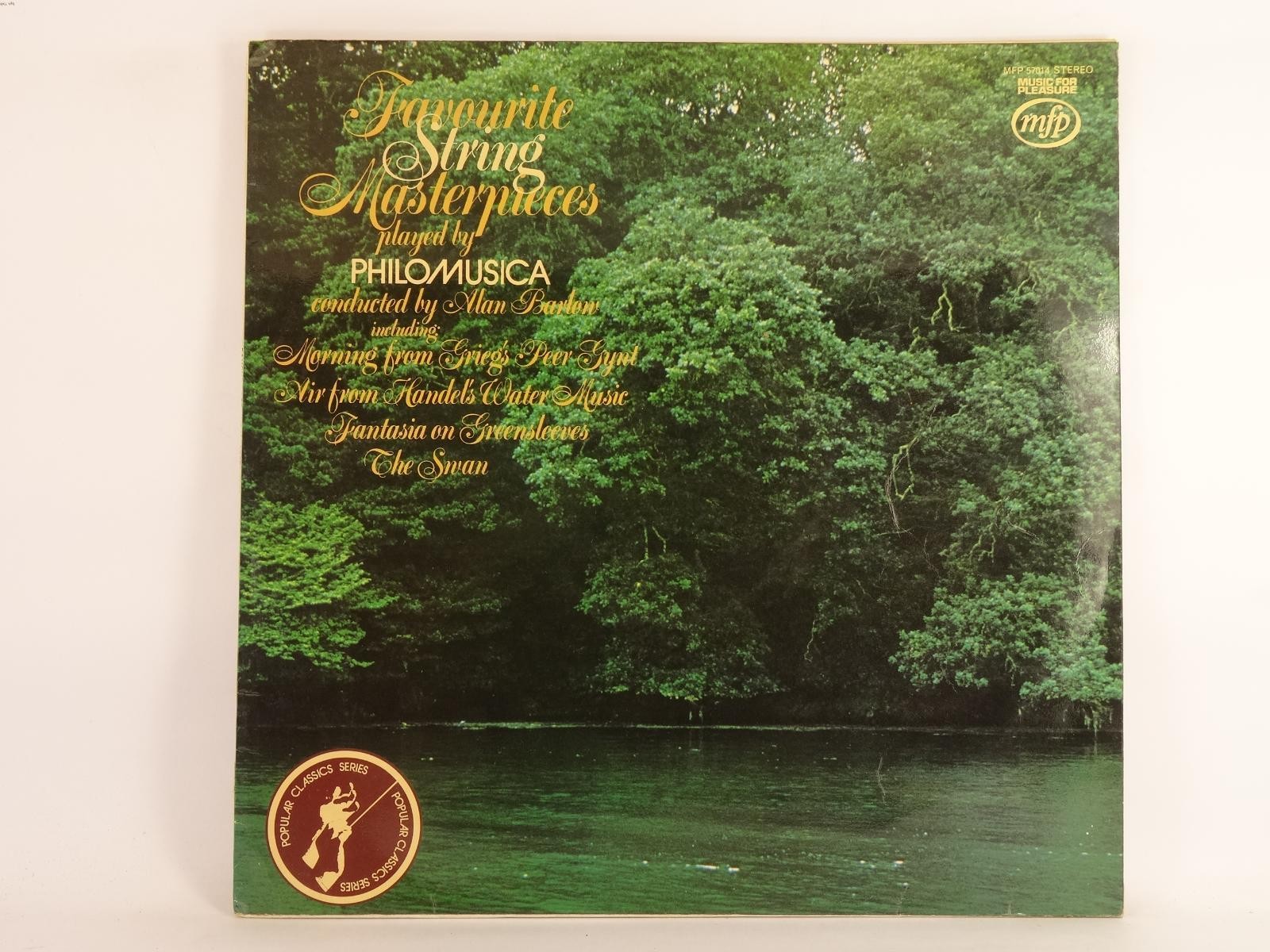 ALAN BARLOW & PHILOMUSICA FAVOURITE STRING MASTERPIECES (385) 10 Track LP includ