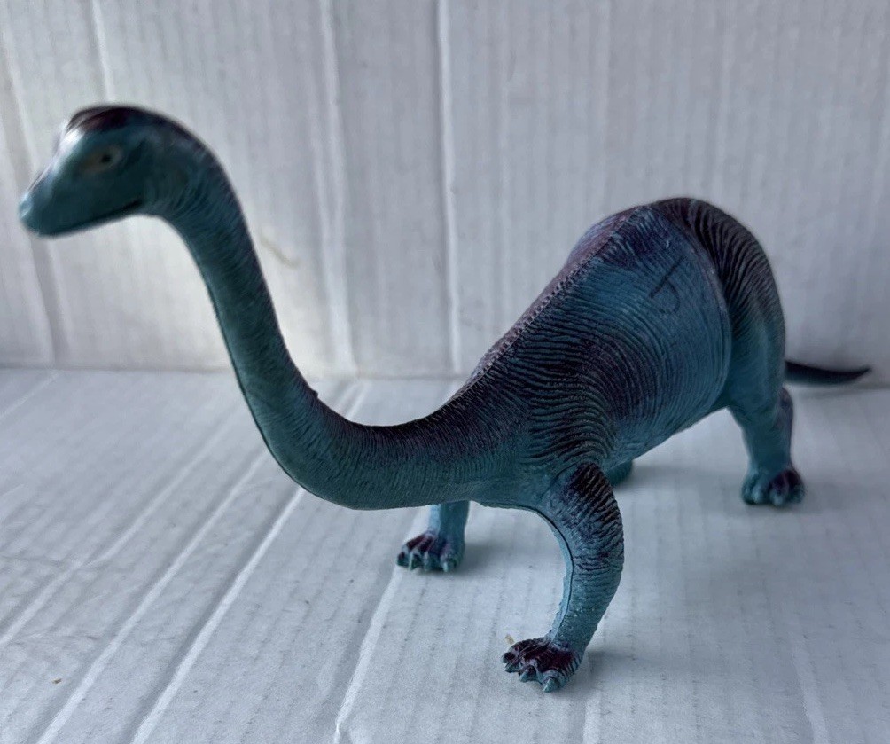 Apatosaurus 1985 Modellino Dinosauro Imperiale Vintage Giocattolo 12” Blu