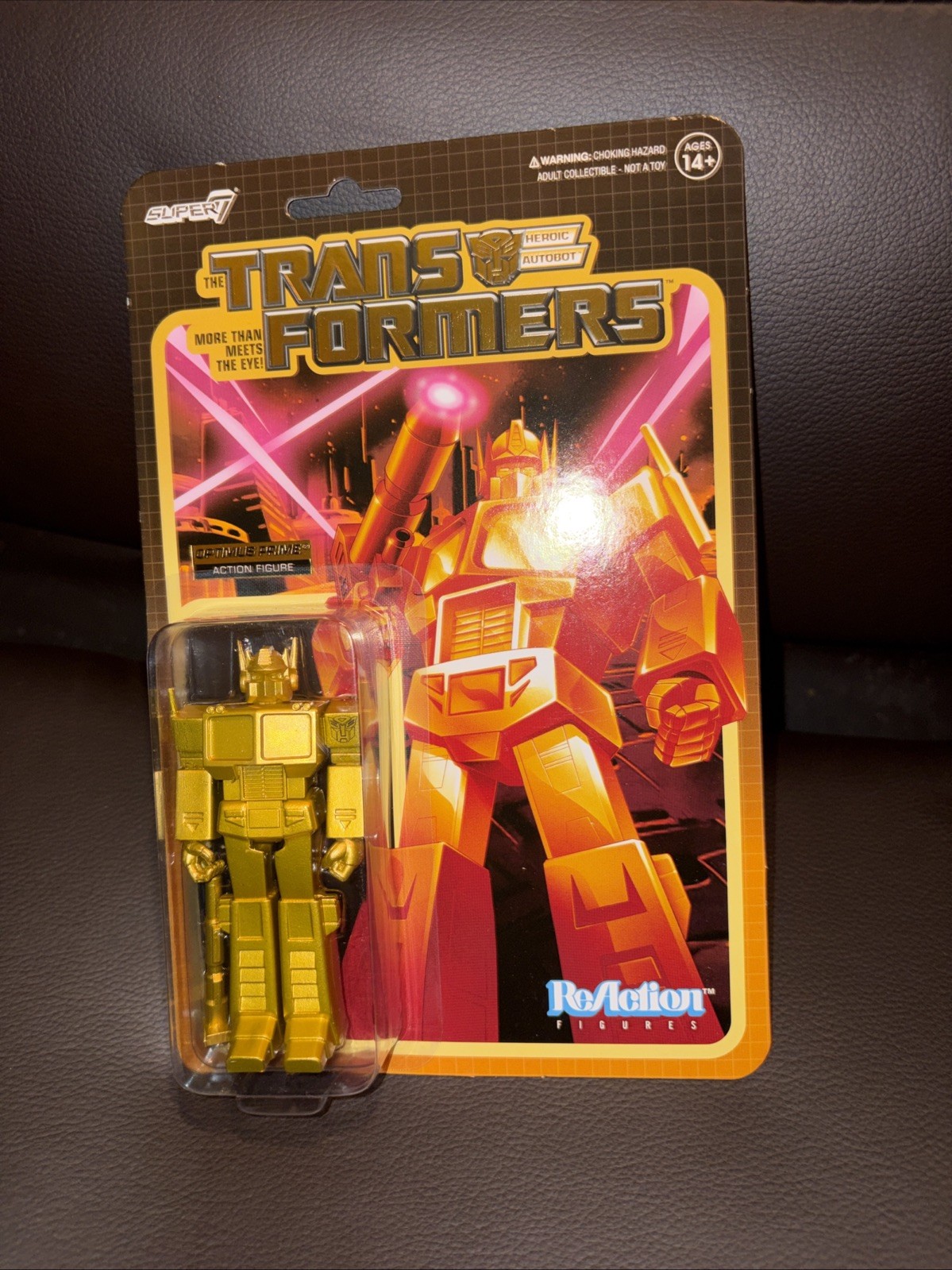 Super7 ReAction Re Action Golden Lagoon Optimus Prime ACTION FIGURE SIGILLATA
