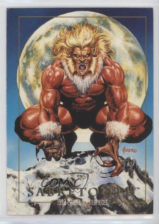 1992 SkyBox Marvel Masterpieces Sabretooth #78 0b7o