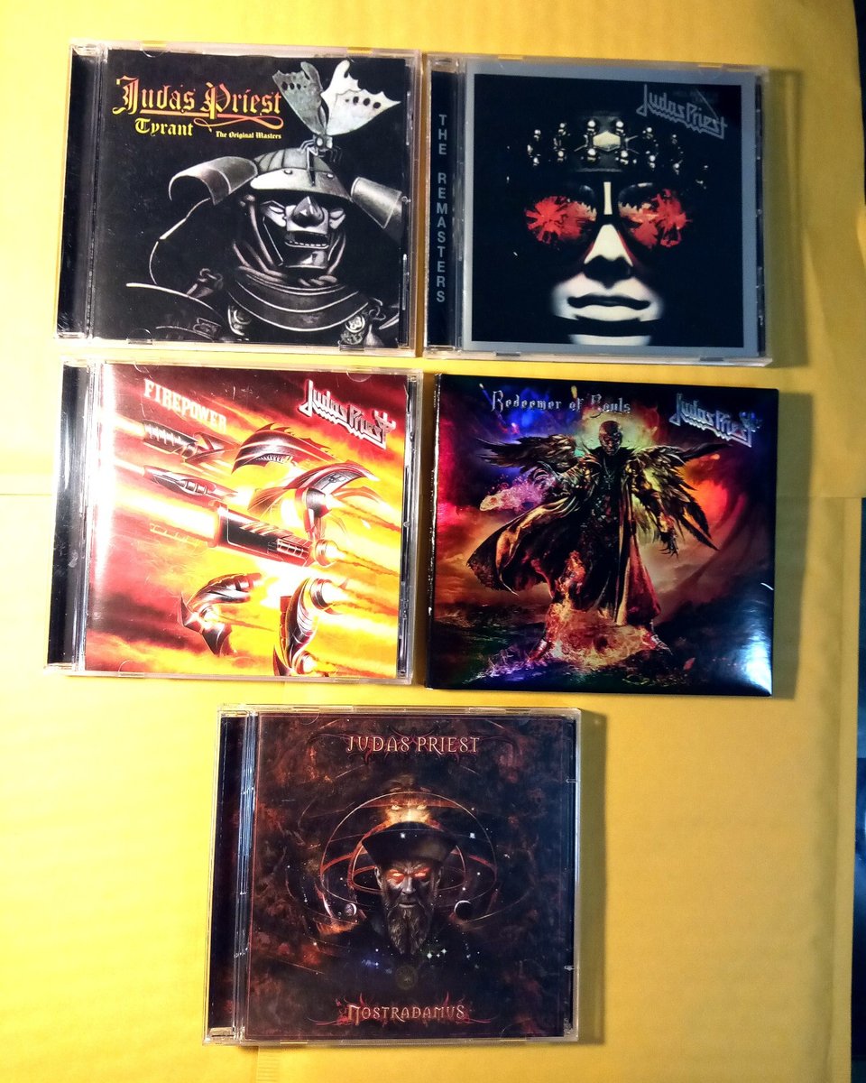 Judas Priest CD Lot. 5 CDs-Cases Ex-NM. All discs MINT. Check list below.