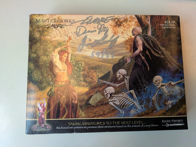Ultra rare: Coffret Figurines Dark Sword - Elmore Set 7 signé Dennis Mize