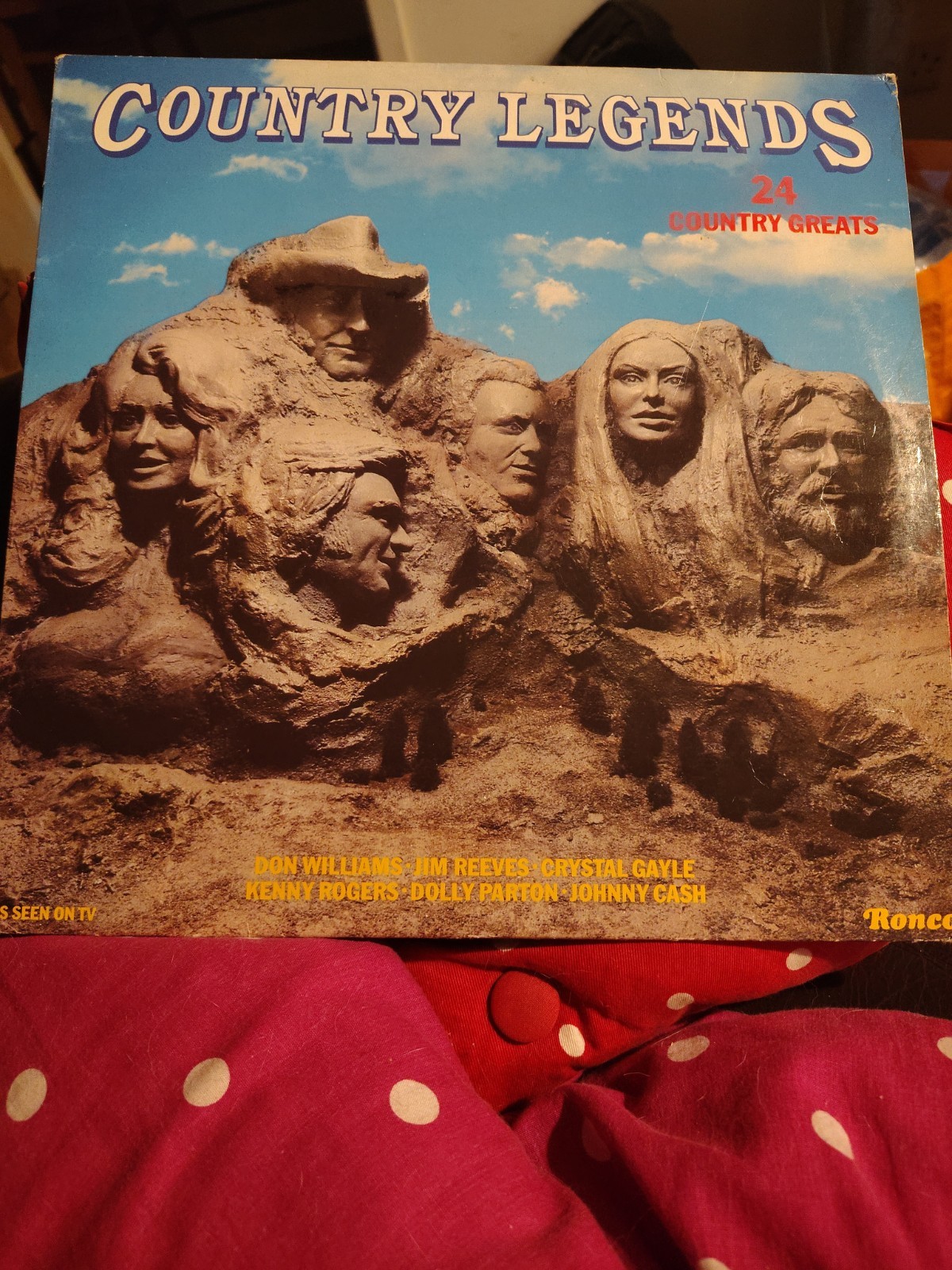 Country Legends - 24 Country Greats Vinyl LP (1980, Ronco RTL 2050) Johnny Cash