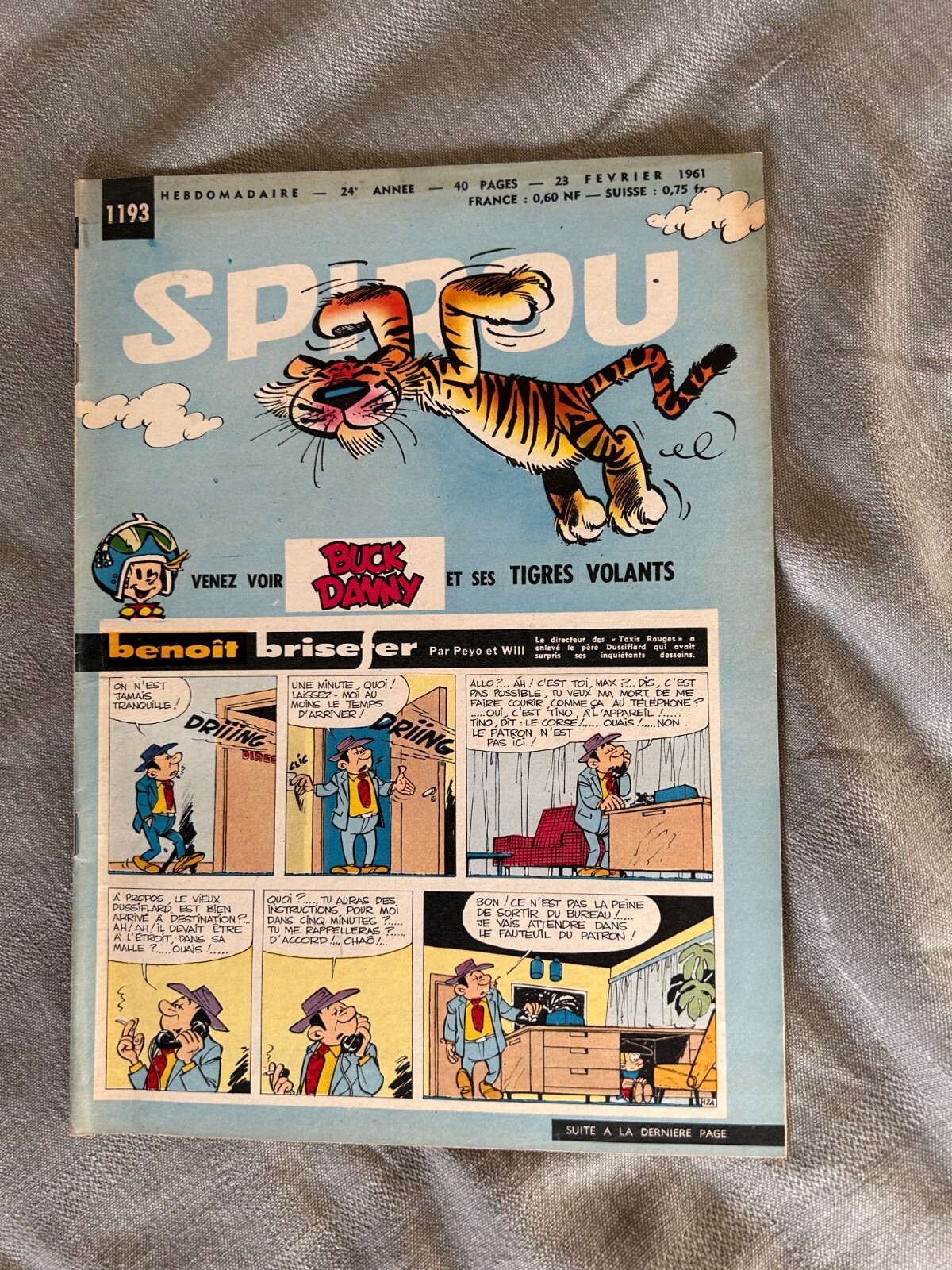Hebdo Il Giornale Di Spirou N°1193 1961 In Buone Condizioni Senza Il Supplemento