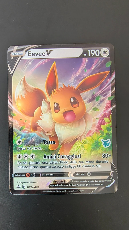 Solo con Inpost Eevee V swsh065 (BA22 EVE) stamped Eevee 🇮🇹