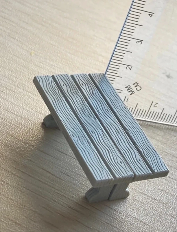 A375# - Resin miniature wooden table