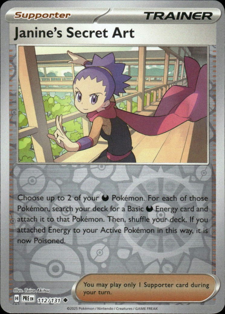 Janine's Secret Art Prismatic Evolutions 112/131 Uncommon Reverse Holo NM