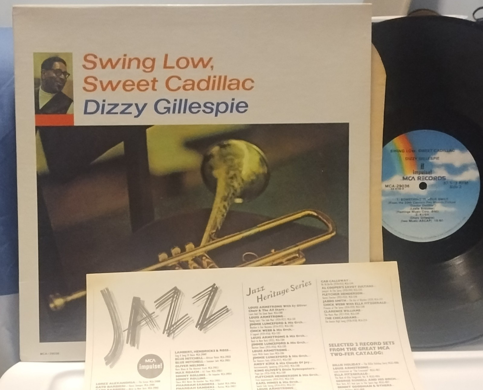 DIZZY GILLESPIE Swing Low Sweet Cadillac EX 1980 MCA-IMPULSE LP Jazz JAMES MOODY