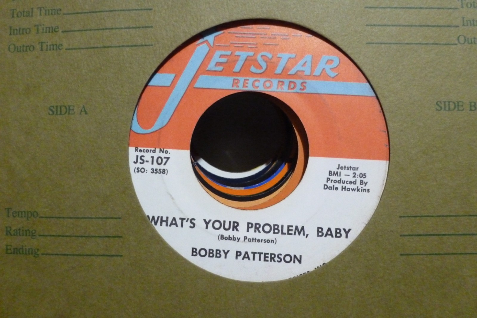 BOBBY  PATTERSON WHAT'S YOUR PROBLEM BABY & IF I DIDN'T HAVE YOU NORTHERN SOUL