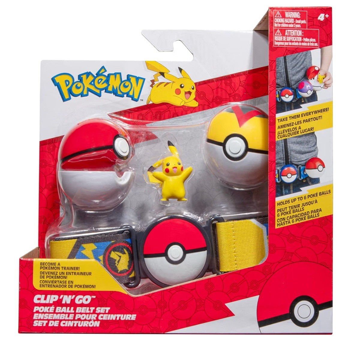 Pokémon - Cintura Clip 'N' Go - 1 cintura, 2 Poké Ball e 1 Pikachu