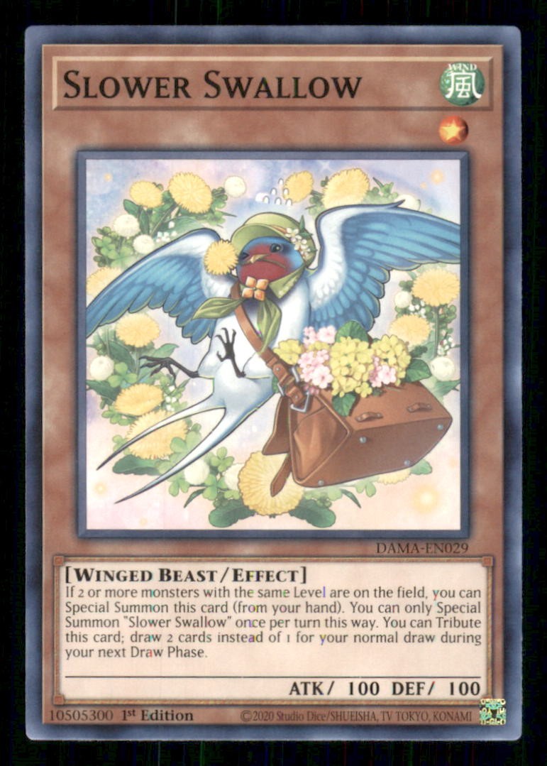 Rondine Lenta DAMA-EN029 Alba Comune di Maestà Yu-Gi-Oh 1° Edizione Near Mint
